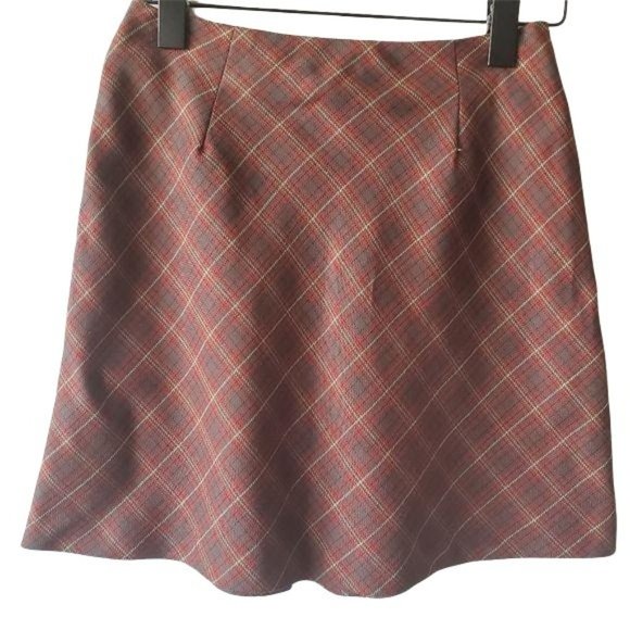 Vintage Dresses & Skirts - Vintage Tracy Evans | A-Line Short Plaid Skirt w/zip